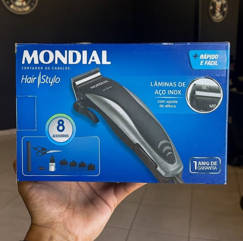 MONDIAL Cortador de Cabelos Hair Stylo, Preto/Prata, 110V - CR-02