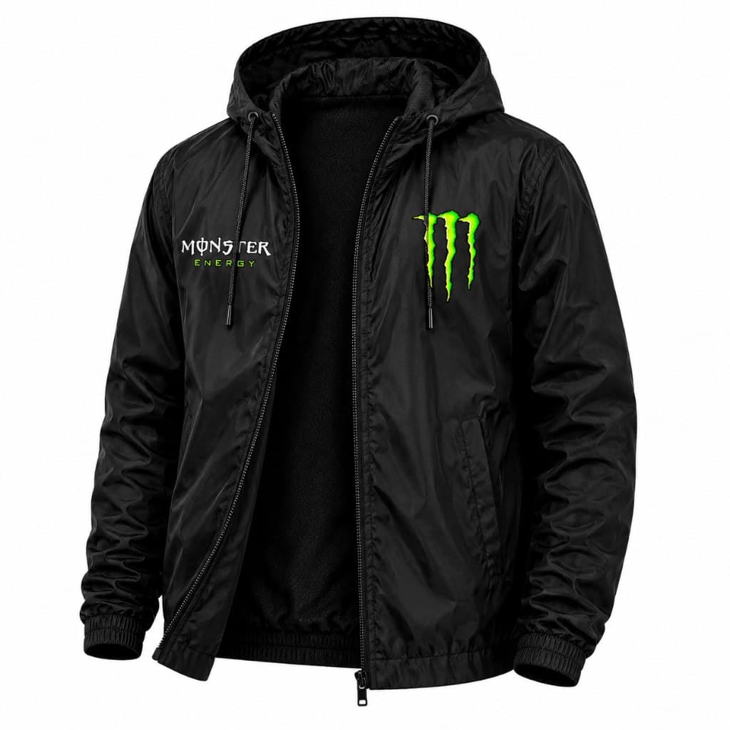 Jaqueta Corta Vento Monster Unissex com Capuz Premium Casual