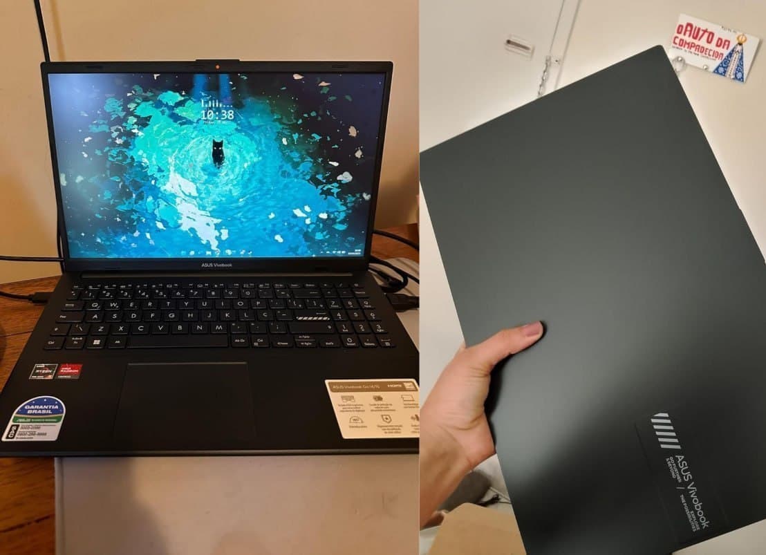 Notebook ASUS VivoBook Go 15 AMD Ryzen 5 7520U 8GB 256GB SSD KeepOS 15.6" FHD