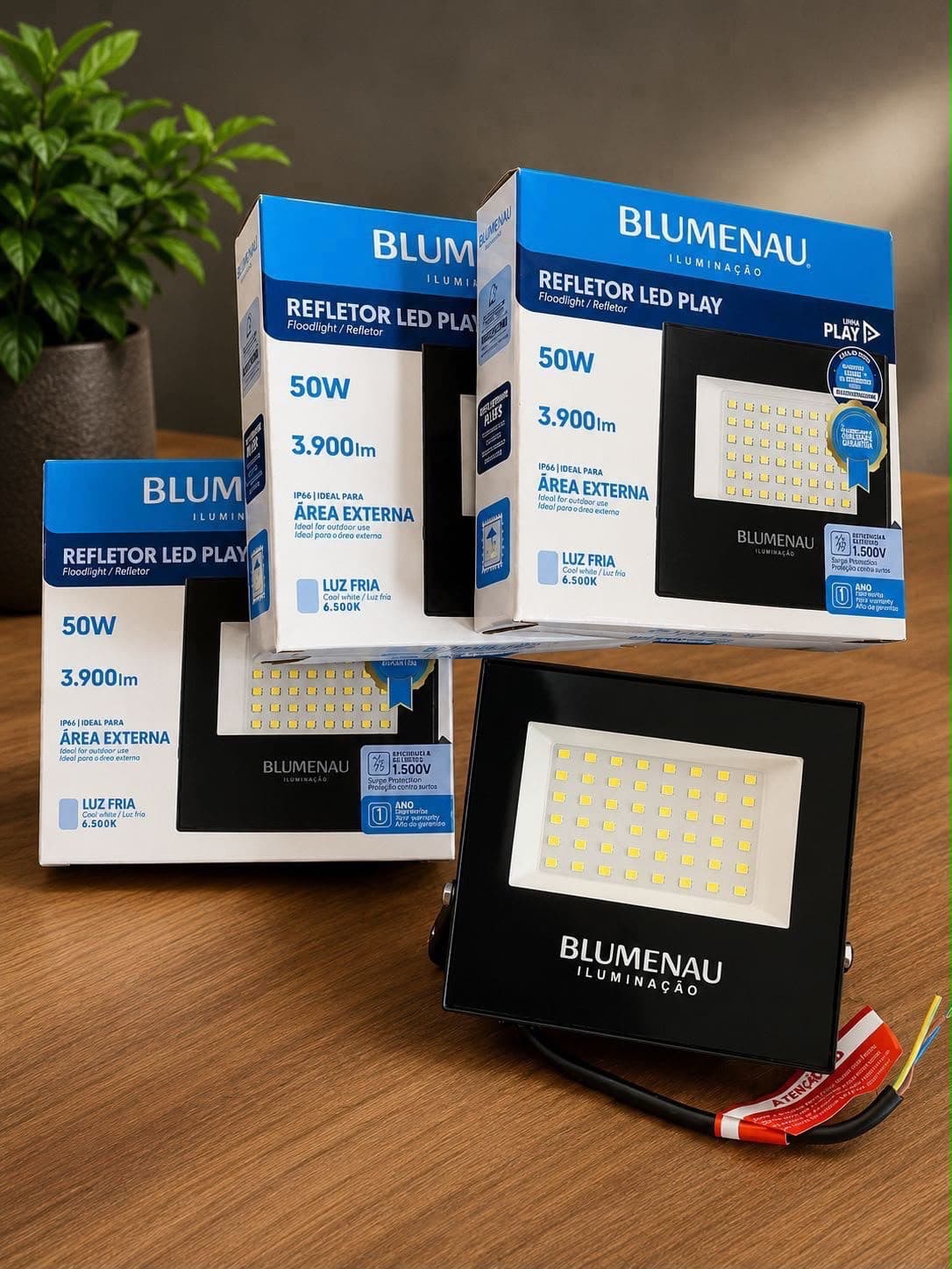 Kit 3 Refletores Led 200w Verunto Ip67 Bivolt